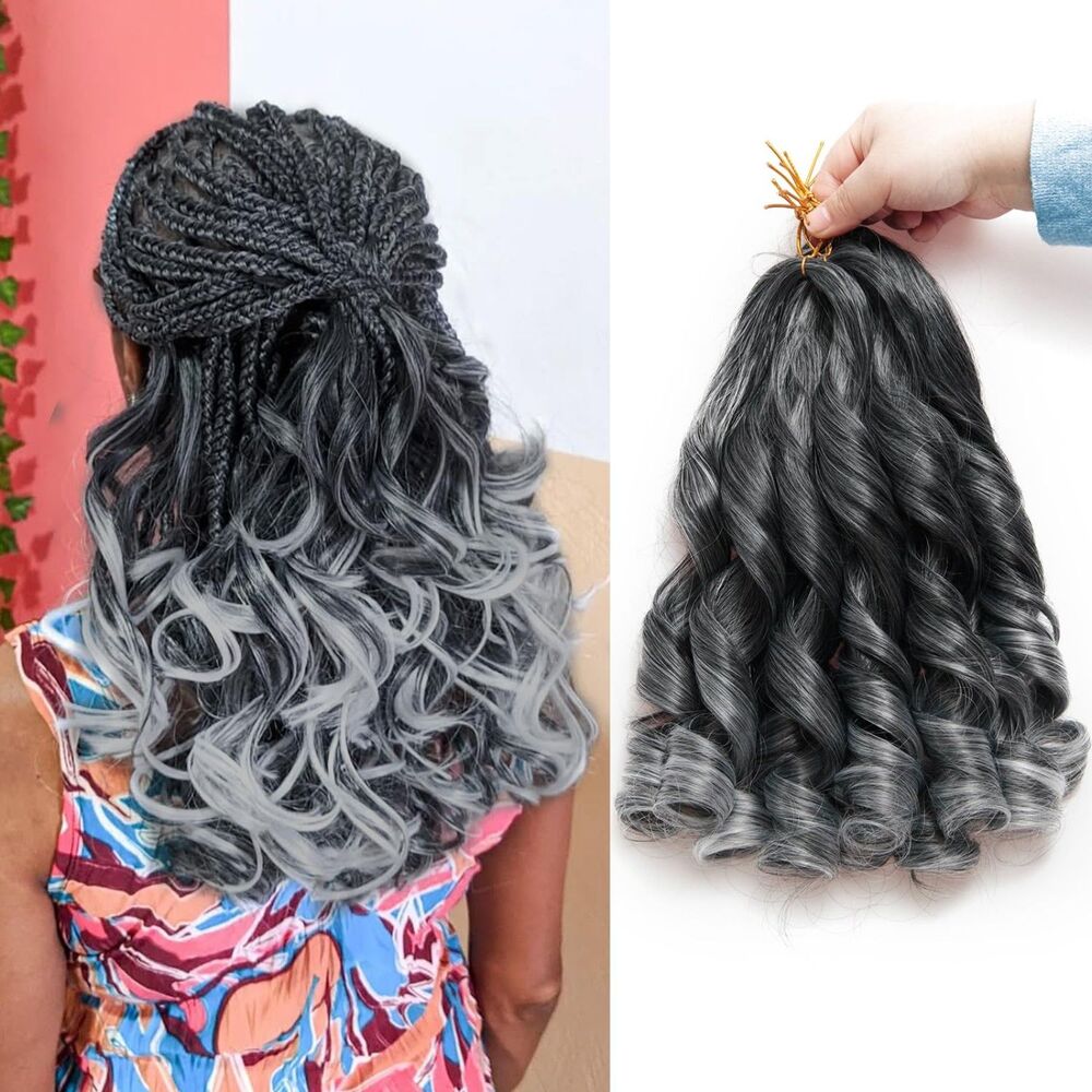 French Curly Braiding Hair Loose Wavy Hair for Braids Synthetic Crochet 12"